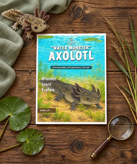 "Water Monster" Axolotl printable unit cover