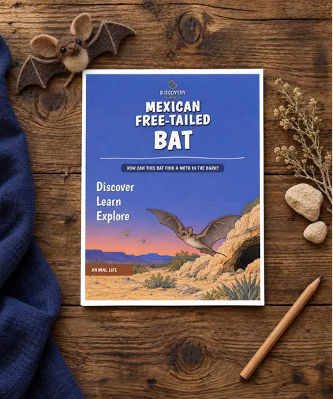 Mexican Free-tailed Bat printable unit cover